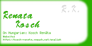 renata kosch business card